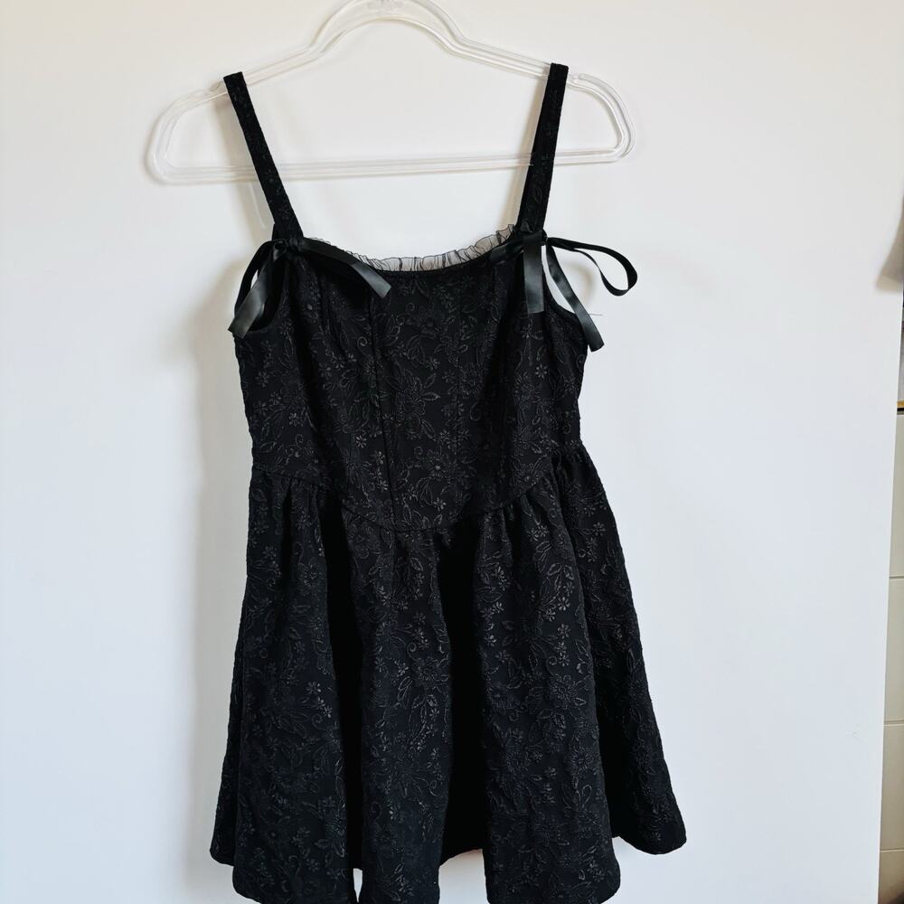 Goth Alt Prom Grad Dress Corset Brocade Wednesday‎ Lace Trixxie Womens Large